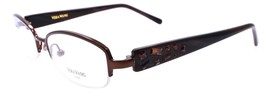 Vera Wang Plush CH Women&#39;s Eyeglasses Half-rim 51-17-130 Chocolate w/ Cr... - £33.94 GBP