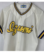 Vintage Japanese Baseball Jersey Mesh Button Japan Men’s Large 90s Pro Sewn - £79.08 GBP