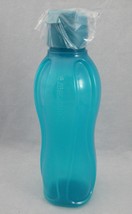 Eco Tupperware 1L Sport Water Bottle 34oz Twist-off Flip-top Teal Sea Blue 11&quot; - £11.75 GBP
