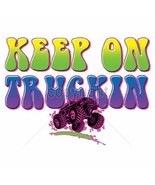 Keep On Truckin Kid&#39;s HEAT PRESS TRANSFER for Shirt Tote Sweatshirt Fabr... - £5.16 GBP