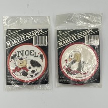 Vtg Banar Designs Make It Snappy 2 Christmas Counted Cross Stitch Kits C... - $24.99