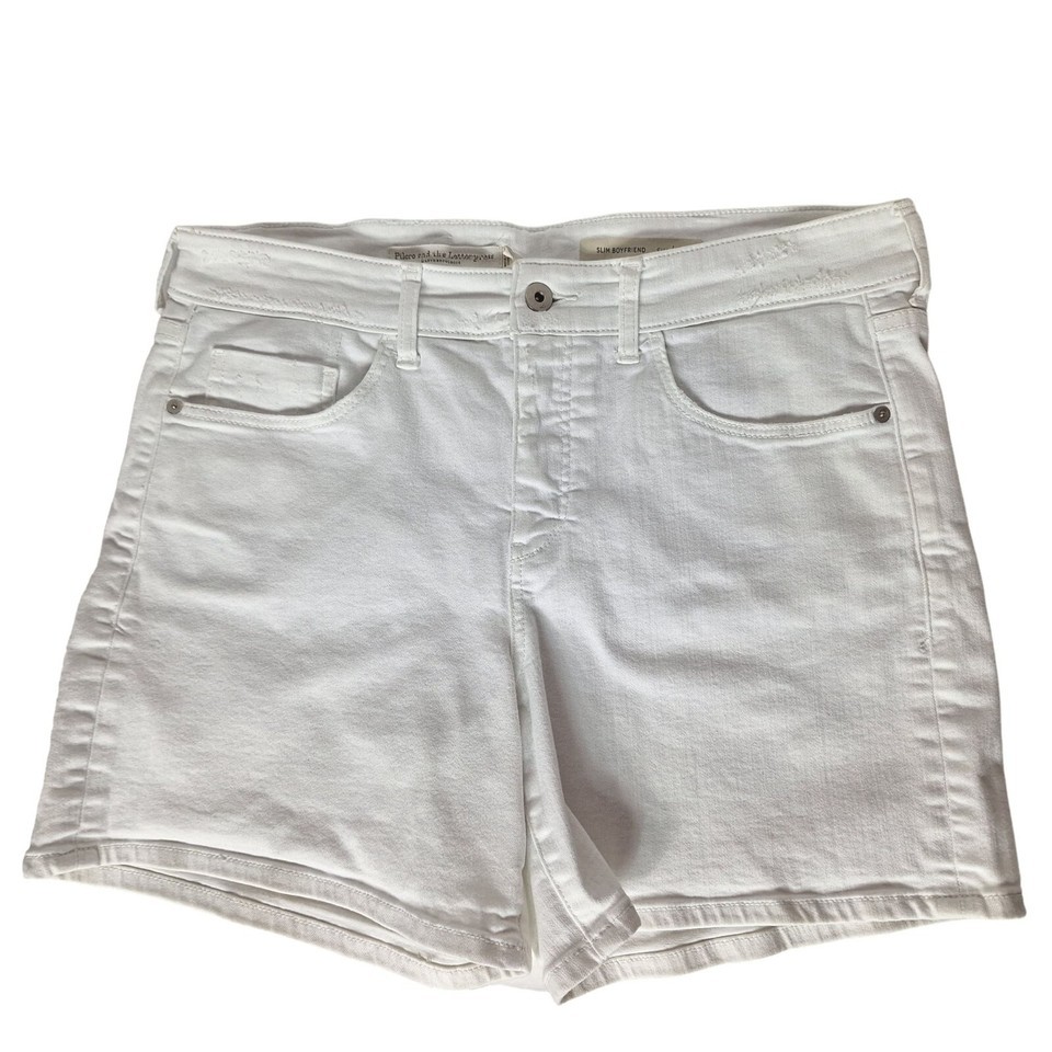 Pilcro and the Letterpress Slim Boyfriend Denim Jean Shorts Size 31 Soli... - $23.69