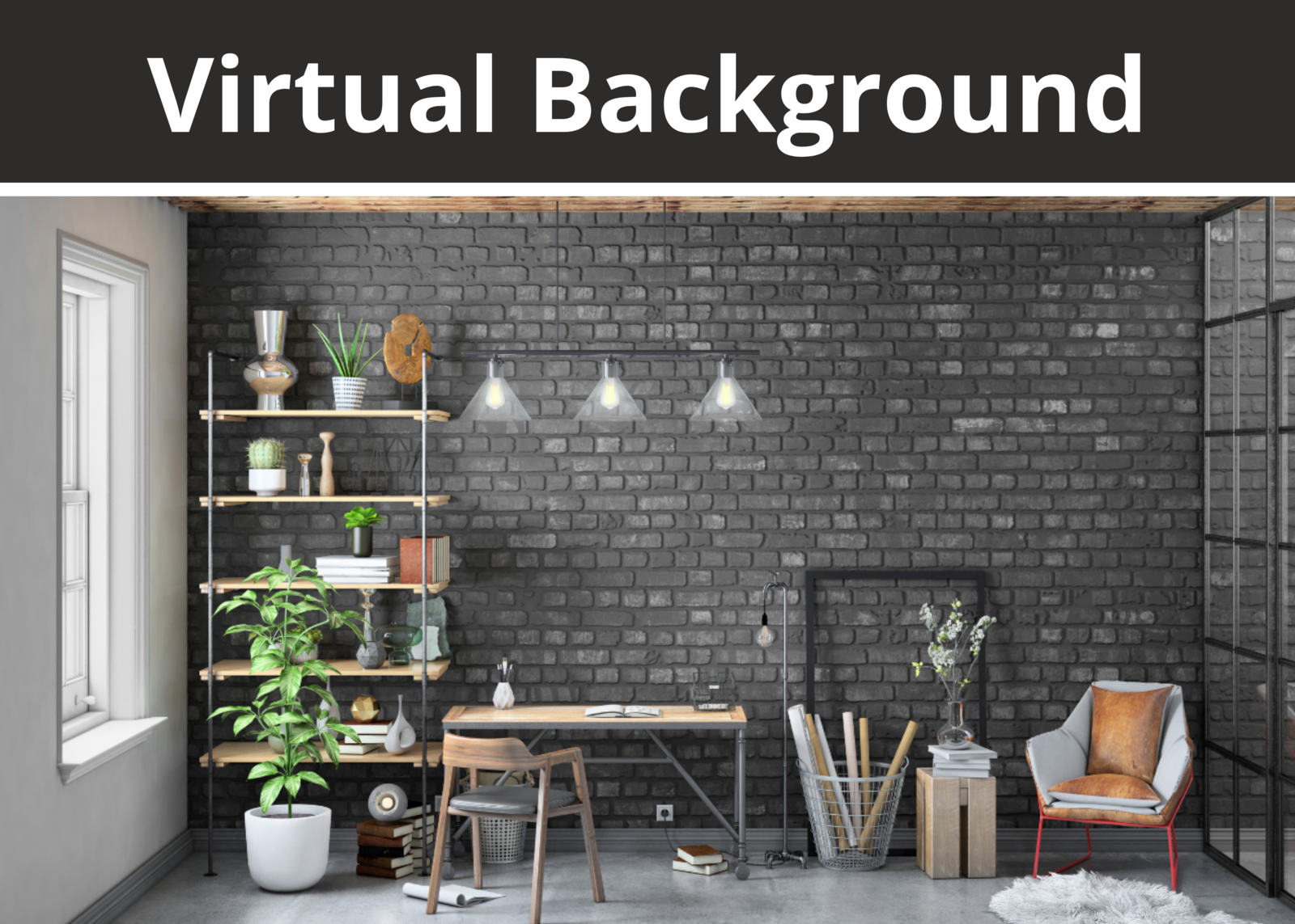 Modern Library | Backdrop | Zoom Virtual Backgrounds | Office ...