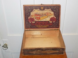 Vintage Haushaft-Toilette-Fettseife German Advertising Wooden Box by F. ... - $44.55