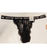 Rue 21 Women&#39;s Lace Thongs Black Size X-LARGE HOTTIE Elastic Waist Band New - £8.77 GBP