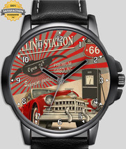 Route 66 Station Vintage Car Art Unique Wrist Watch FAST UK - £43.29 GBP