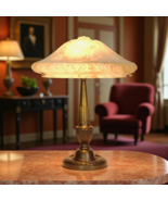Original Art Deco Desk Lamp 1934 Engraved Brass Light Banker - $13,495.40 MXN