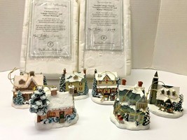 Bradford Set Of 6 Thomas Kinkade Winter Memories Ornaments - £79.56 GBP