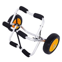 Folding Cart Kayak Boat Canoe Dolly Bend Aluminum Alloy Canoeing Trailer... - £44.11 GBP