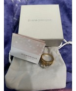 Diamonique Sterling Silver Round Baguette Cubic Zirconia Ring Size 9 Gol... - $1,128.81 MXN