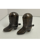 Vintage Metal Pair of Boots With Spurs Salt and Pepper Shakers Made In J... - $9.49