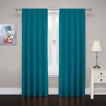 Pairs to Go Cadenza Modern Decorative Rod Pocket Window Curtains for, Teal - £10.17 GBP