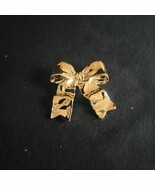 Vintage Jewelry Signed OAJ.C. Bow Gold Tone  BROOCH PIN Large 2&quot; Accesso... - $17.46 CAD