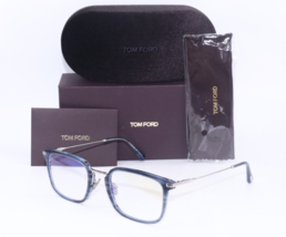 NEW TOM FORD TF 5747-D-B 055 BLUE HORN SILVER AUTHENTC FRAMES EYEGLASSES... - $252.45