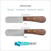 HAND STRIPPING KNIFE PET CAT DOG GROOMING COMB HAIR STAINLESS STEEL MEDI... - £7.78 GBP+