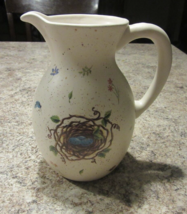 simple treasures bird nest pitcher pottery spring easter decor farmhouse - £8.04 GBP