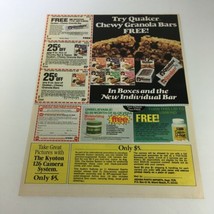 VTG Retro 1984 Quaker Chewy Granola Bars Print Ad Store Coupon - £15.18 GBP