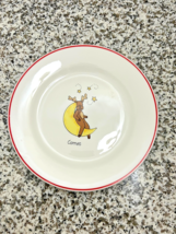 COMET Rainbow Mountain Santa Reindeer 8&quot; Salad Plate dessert ltd pottery... - $92.86 MXN