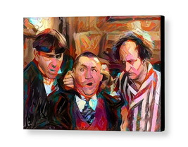 Framed Abstract The Three Stooges 8.5X11 Art Print Limited Edition w/signed COA - £15.16 GBP
