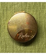 VTG ROUGE REVLON MIRRORED COMPACT 1950's Blush Small Gold Metal *Clear Red 185* - $19.79