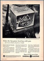 1957 General Electric TV (Television) Big Screen Portable PRINT AD BX4 - $87.98 MXN