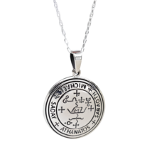 Archangel Michael Pendant 925 Sterling Silver Talisman Sigil Necklace Jewellery - £39.44 GBP