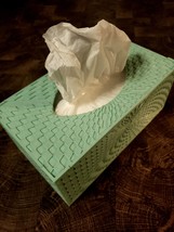 3D Printed Designer Facial Tissue Dispenser Box Cover Holder Mint Green - $29.95