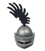 Playmobil Medieval Knights Helmet With Black Feather Opening Mask vtg - £4.28 GBP