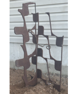 Modernist Abstract Brutalist Cut Steel Garden Lawn Outdoor Art Sculpture - $12,491.89 MXN