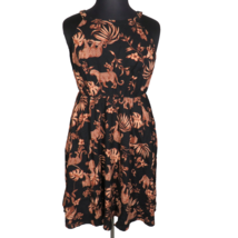 Torrid Leopard Floral Sleeveless Challis High Low Dress -Pockets- Plus Size 2X - £23.64 GBP