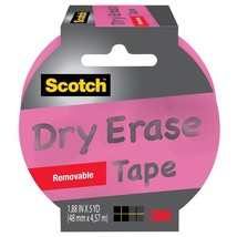 Scotch Dry Erase Tape, 3&quot; Core, 1.88&quot; x 5 Yd., Pink 1 Pack - $9.59