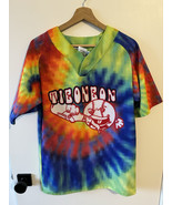 MENS Small Tieoneon #5 Tie Dye Athletic Knit 100% Polyester Baseball Jersey - £14.93 GBP