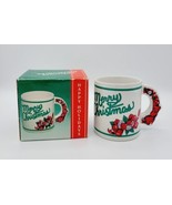 Vintage 1988 The Love Mug Merry Christmas 8 Oz Porcelain Coffee Mug + Or... - $187.97 MXN