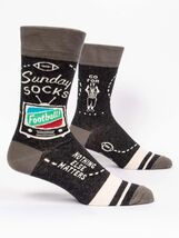 Blue Q Men's  Crew Socks   "Sunday Socks, Nothing Else Matter" size 7 - 12 - $13.85