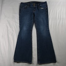 American Eagle 10 Short Artist Flare Medium Wash Stretch Denim Womens Jeans - £17.25 GBP
