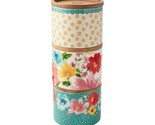 Pioneer Woman Six (6) Piece Stacking Canister Set w/Lids Breezy Blossom ... - $44.88