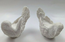 Vintage White Alabaster Pair of Dove Birds Figurines Italian Carved - £22.72 GBP