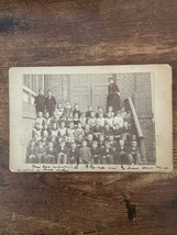Vintage Cabinet Card. School Picture by F.W. Slaugt in Holly, Iowa. Signed - £29.10 GBP