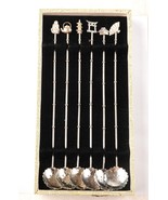 6 VINTAGE JAPANESE STERLING SILVER 950 BAMBOO FIGURAL ICED TEA TWIRLER S... - $209.40 CAD