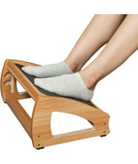 Strongtek Ergonomic Under Desk Footrest, 3 Adjustable Heights Wooden, Na... - $70.79 CAD