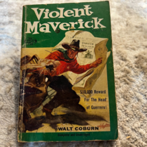 Violent Maverick Western Paperback Book by Walt Coburn from Avon Books 1956 - £14.13 GBP