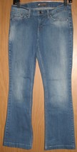 Womens 27x32 Levi&#39;s 524 Too Superlow Distressed Vintage Wash Denim Jeans - £7.09 GBP