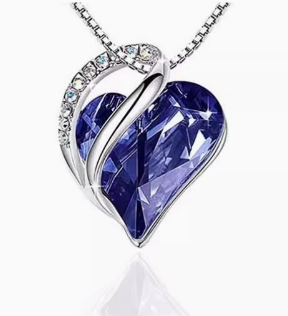 Necklaces for Women, Infinity Love Birthstone Heart Crystal-No.2 - $26.50
