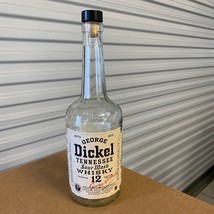 George Dickel 12 Tennesse Whiskey Bottle Empty 750ml Top Cork Centerpiece - $165.89 MXN