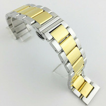 20mm Gold Stainless Steel Metal Watch Bracelet Watchband + Tool &amp; Spring Bars - £19.59 GBP