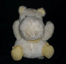 VINTAGE 1980 AMTOY BABY SOFT TOUCH WHITE YELLOW HIPPO STUFFED ANIMAL PLU... - £28.85 GBP