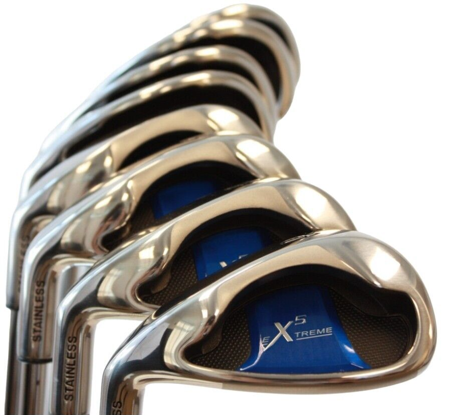 NEW EXTREME 5 MEN LEFT WIDE SOLE BLUE 3-PW IRON SET MENS STANDARD LEFTY ... - $1,469.90