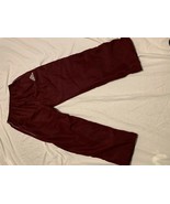 Children Youth Unisex Adidas Maroon Gray Lined XXL Athletic Track Pants ... - £19.17 GBP