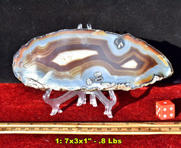Natural Color 5-7&quot; Agate GEODE SLABS * Choice of 16 Oblong Slices - $14.46+
