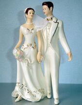 Lenox Bride And Groom Just Married Figurine Cake Topper Hand Painted 8"H... - $173.15